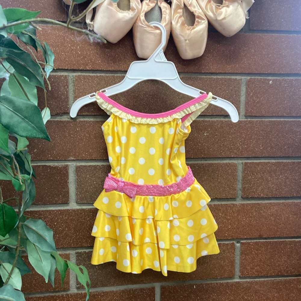 Kids yellow polkadot costume